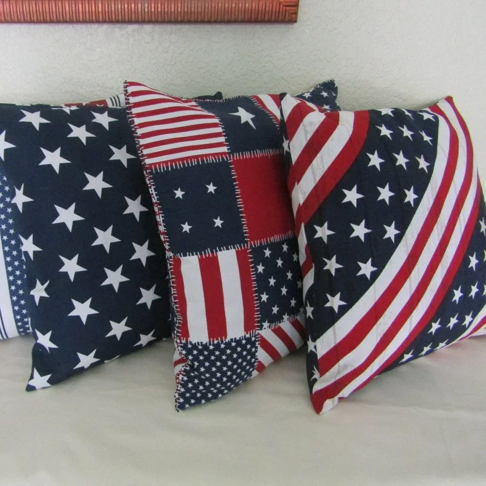 Patio Pillow Case Sofa Throw Cushion Cover 4th Of July Pillow case